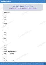 Đề thi giữa kì 1 Tiếng Anh 4 iLearn Smart Start - Đề số 4